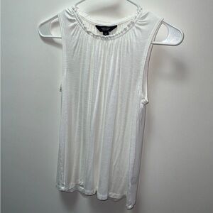 Simply Vera Vera Wang White Sleeveless Pleated Blouse XS